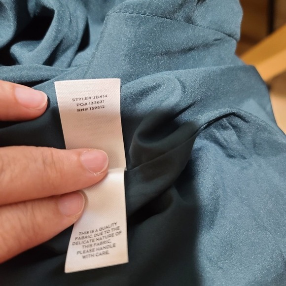 NWT Lulus Hot Night Out Teal Green Satin Surplice Faux Wrap Dress size Medium - Picture 6 of 8